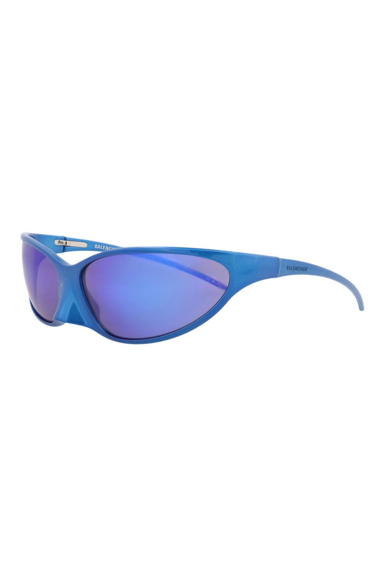 70mm Wraparound Sunglasses, Alternate, color, BLUE BLUE BLUE