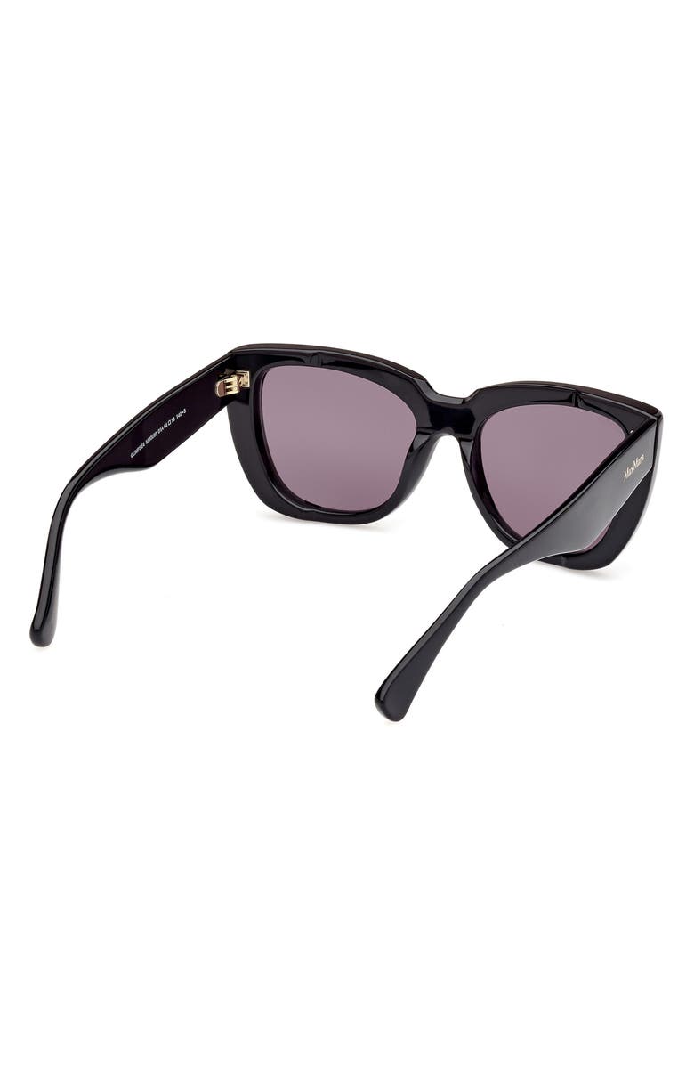 Max Mara Glimpse4 54mm Polarized Cat Eye Sunglasses, Alternate, color, Shiny Black / Smoke
