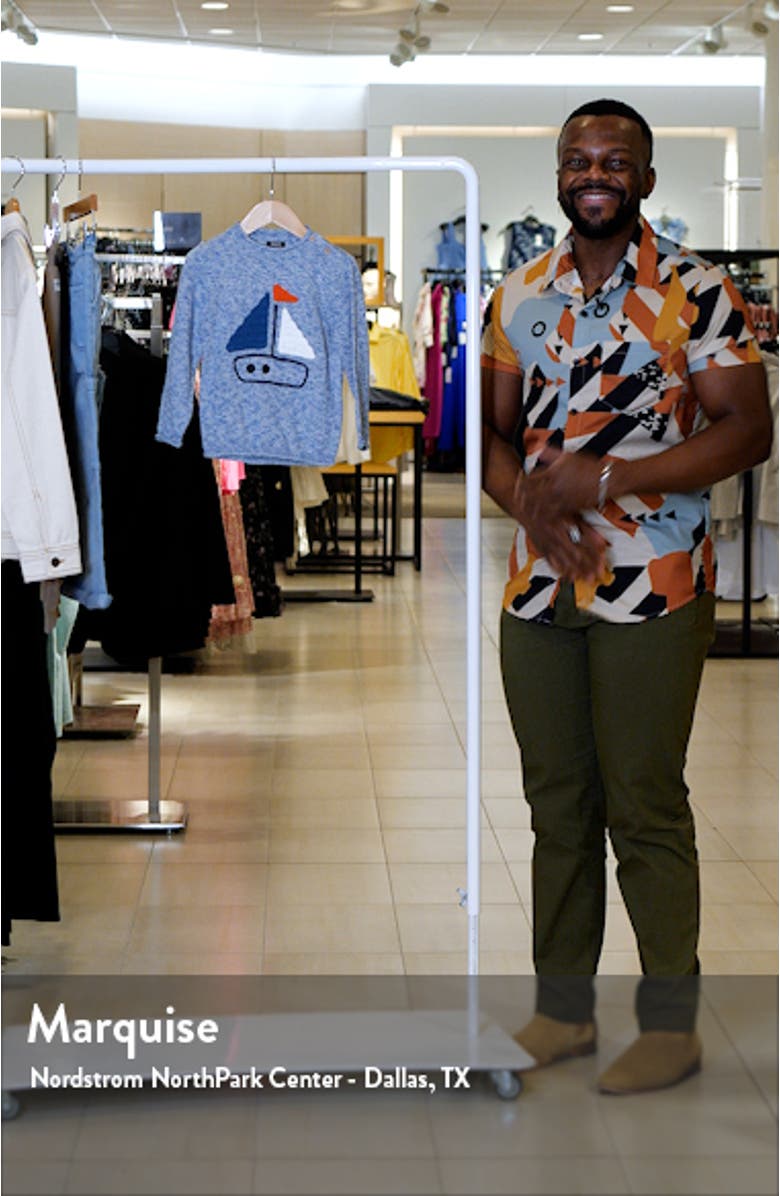 Kids' Sailboat Appliqué Cotton Sweater, sales video thumbnail