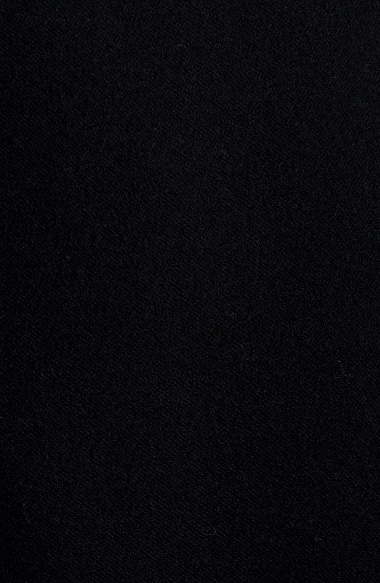 Moncler Mantella Down Hood Logo Jacquard Wool Cape, Alternate, color, 