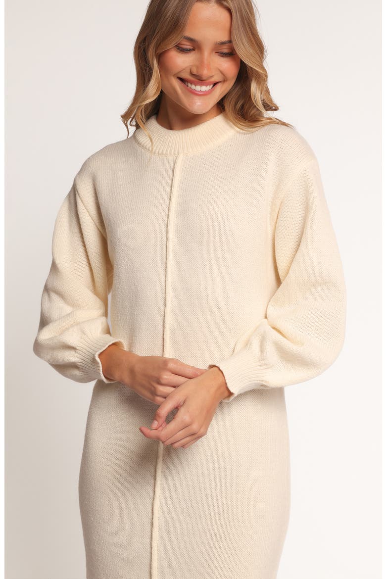 Odile Long Sleeve Maxi Sweater Dress, Alternate, color, LIGHT TAN