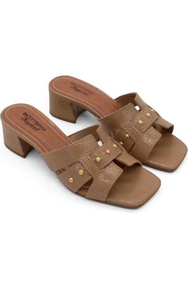 Bottero Studded Leather Slide Sandal, Main, color, Bege