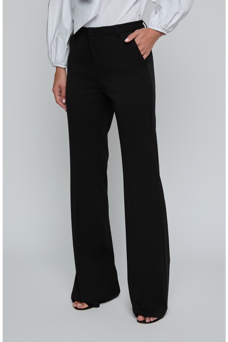 Frances Bootcut Pants, Alternate, color, BLACK