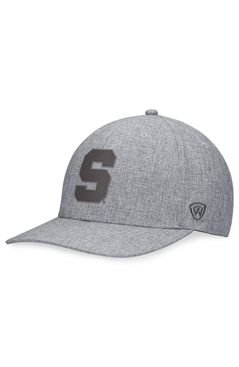TOP OF THE WORLD Men's Top of the World Gray Michigan State Spartans Top Grit Flex Hat, Main, color, 