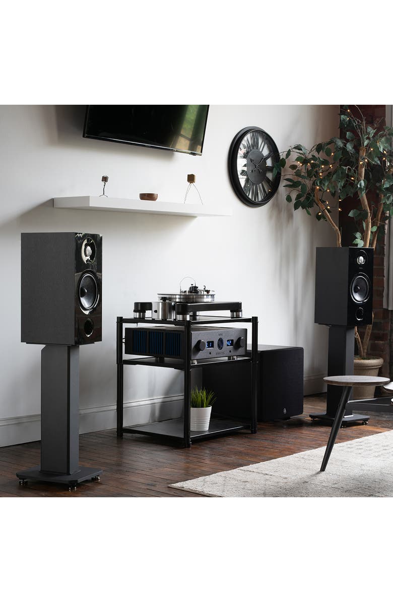 Kanto SX22 22" Tall Fillable Speaker Stands with Isolation Feet - Pair, Alternate, color, Black