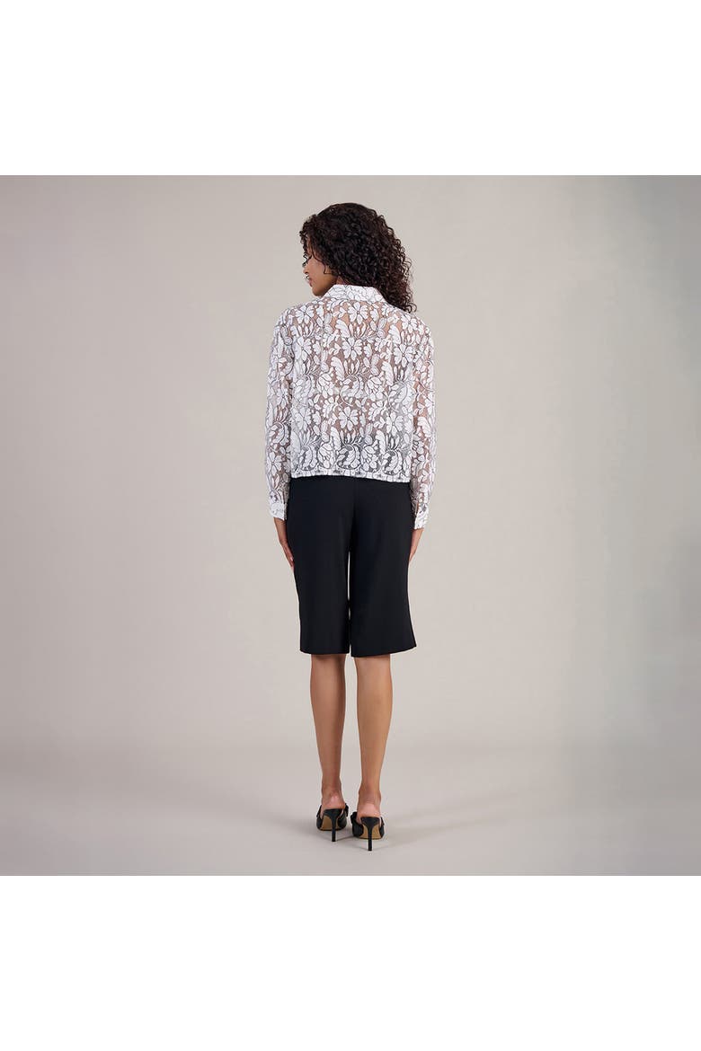 Women's Shirt  Daniela White And Black Sheer Oversized Shirt, Alternate, color, Black/White