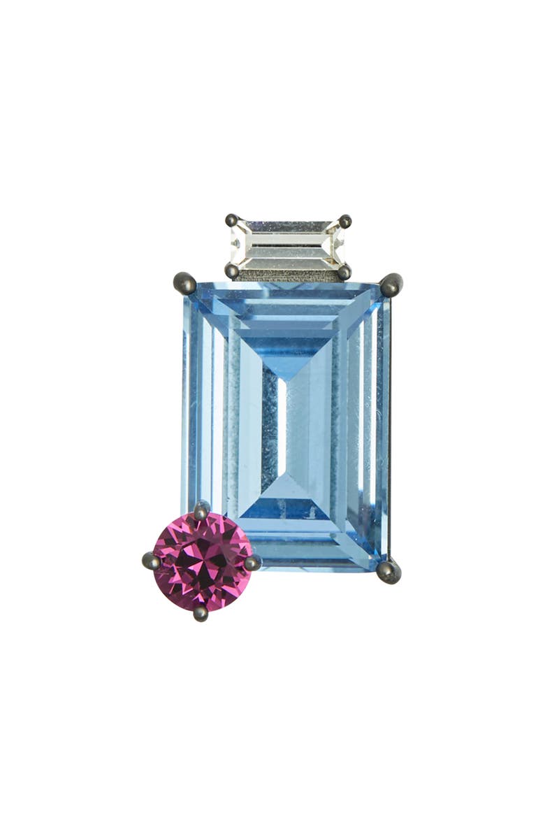 Tory Burch Mismatched Crystal Stud Earrings, Alternate, color,