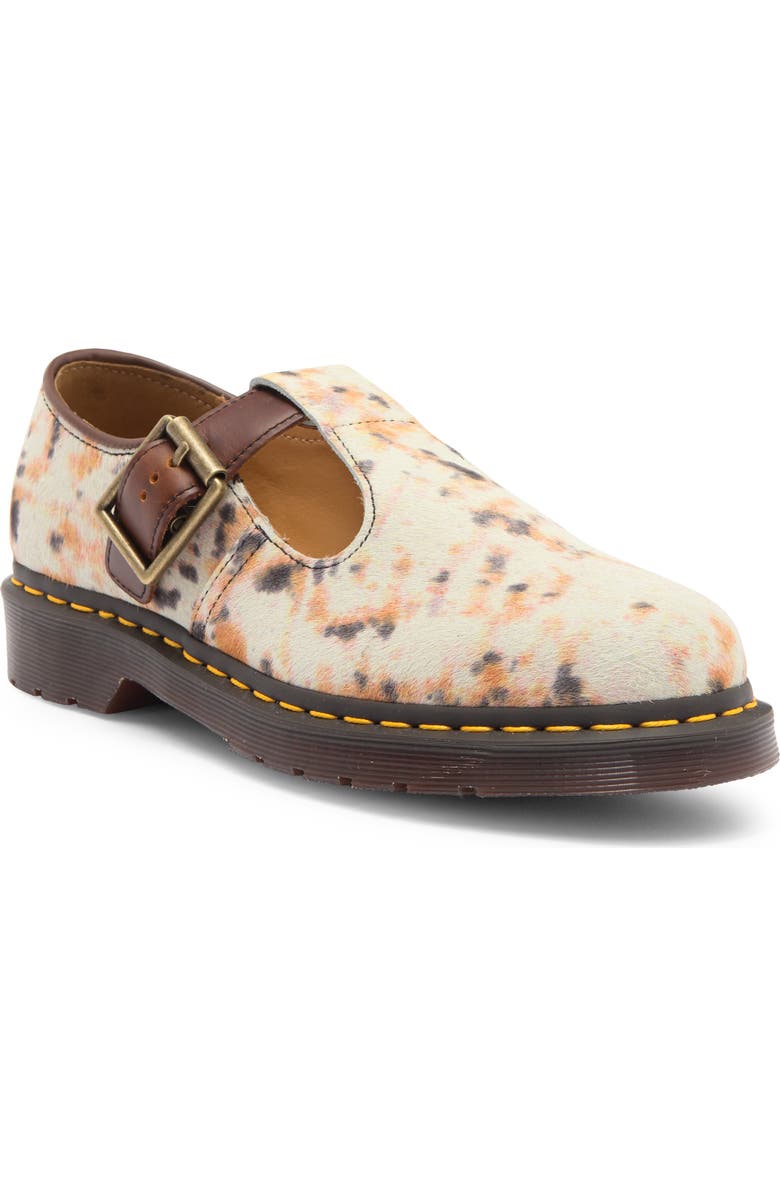 Dr. Martens Genuine Calf Hair T-Bar Shoe, Main, color,