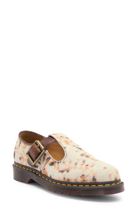 Genuine Calf Hair T-Bar Shoe (Women)