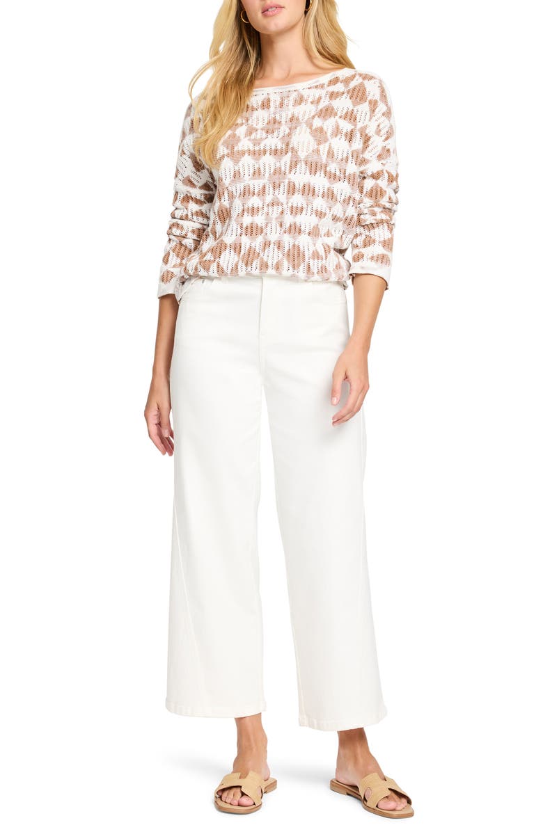 NIC+ZOE Texture Diamond Sweater, Alternate, color, Neutral Multi