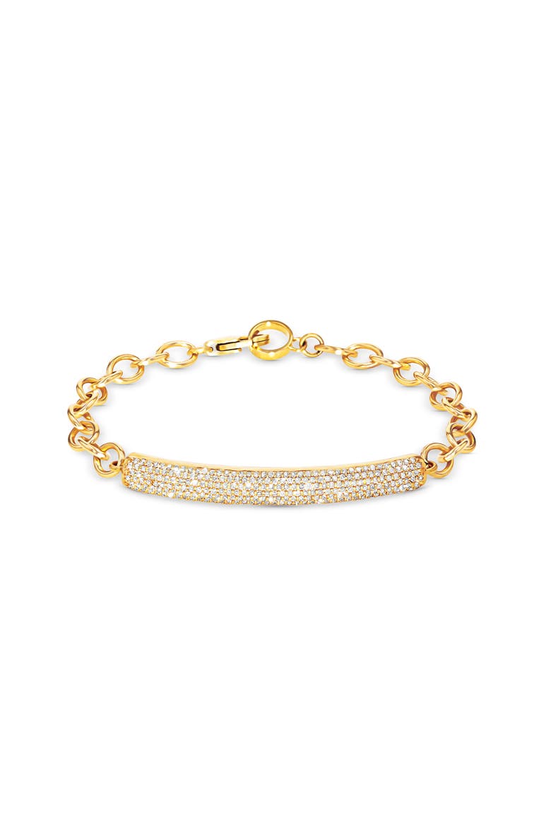 YG Diamond Tube on Link Chain, Main, color, 14kt Yellow Gold