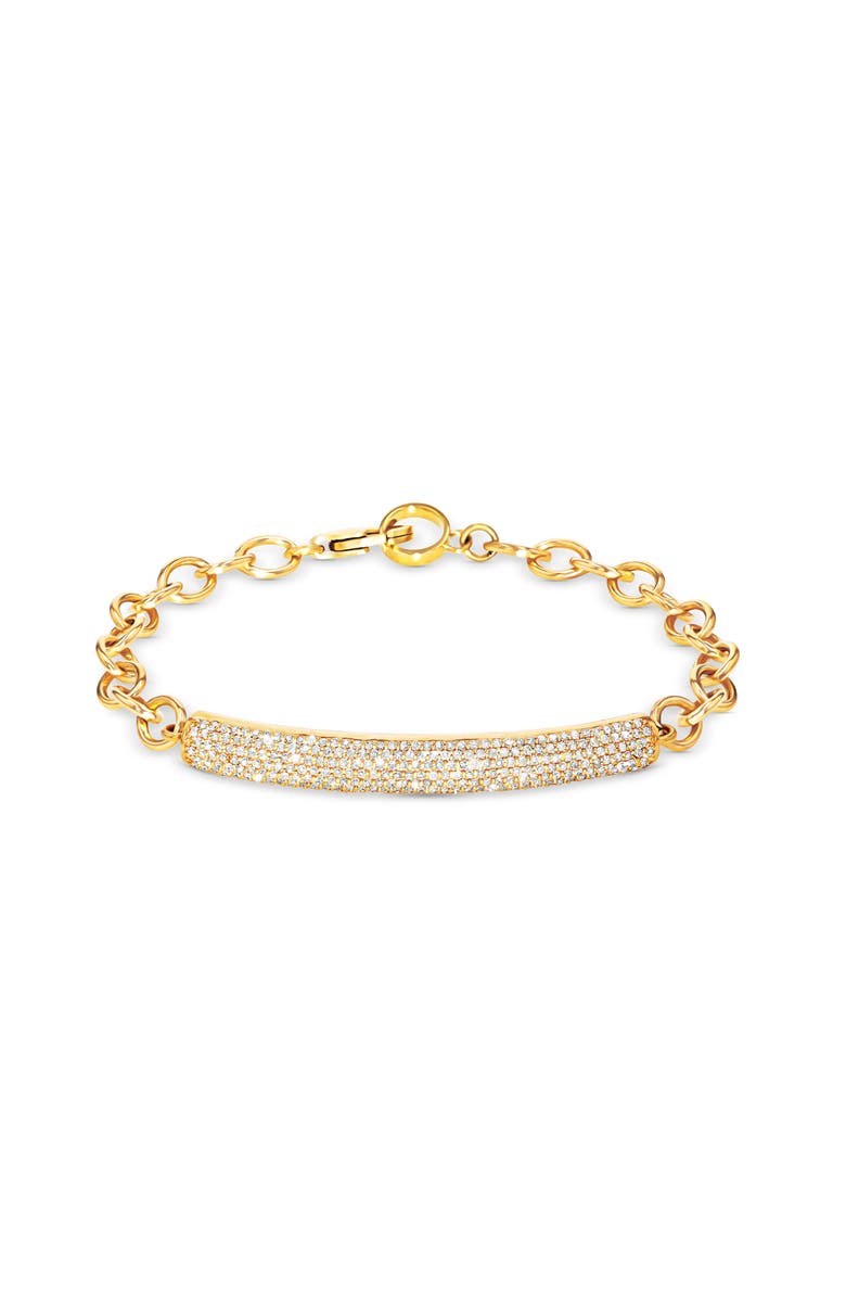 Sheryl Lowe YG Diamond Tube on Link Chain, Main, color, 14Kt Yellow Gold