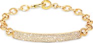 Sheryl Lowe YG Diamond Tube on Link Chain