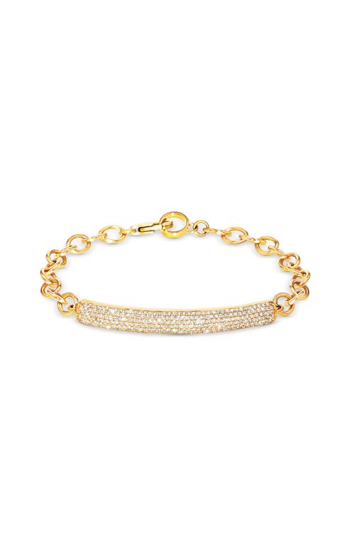 Sheryl Lowe Yg Diamond Tube On Link Chain In Gold