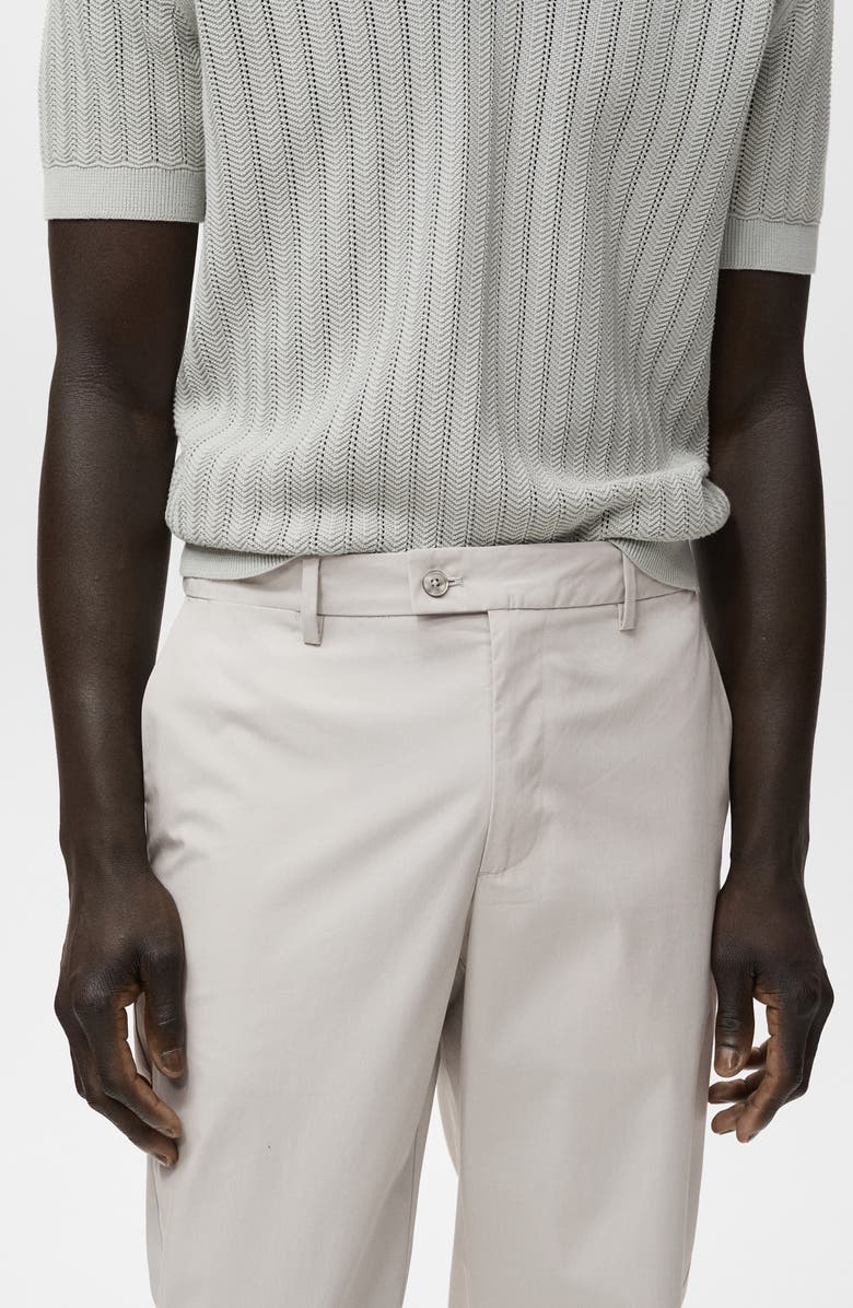 MANGO Slim Fit Cotton Pants, Alternate, color, Ice Grey