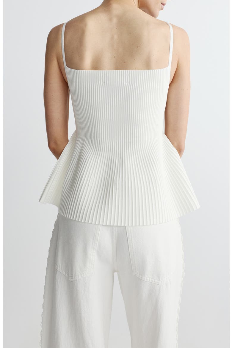 Rib Peplum Tank, Alternate, color, WHITE