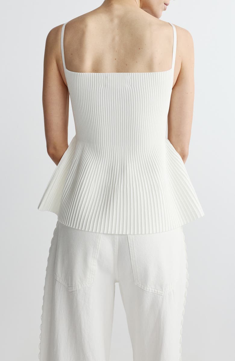DL1961 Rib Peplum Tank, Alternate, color, White
