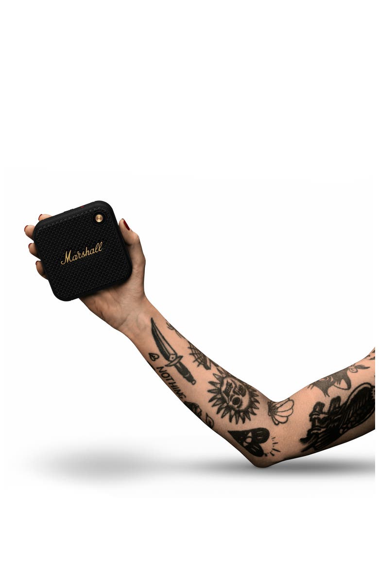 Willen Wireless Speaker, Alternate, color, BLACK/ BRASS