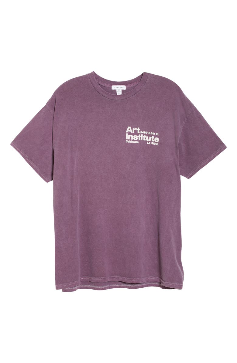 Topshop Oversize Graphic Tee, Alternate, color, 