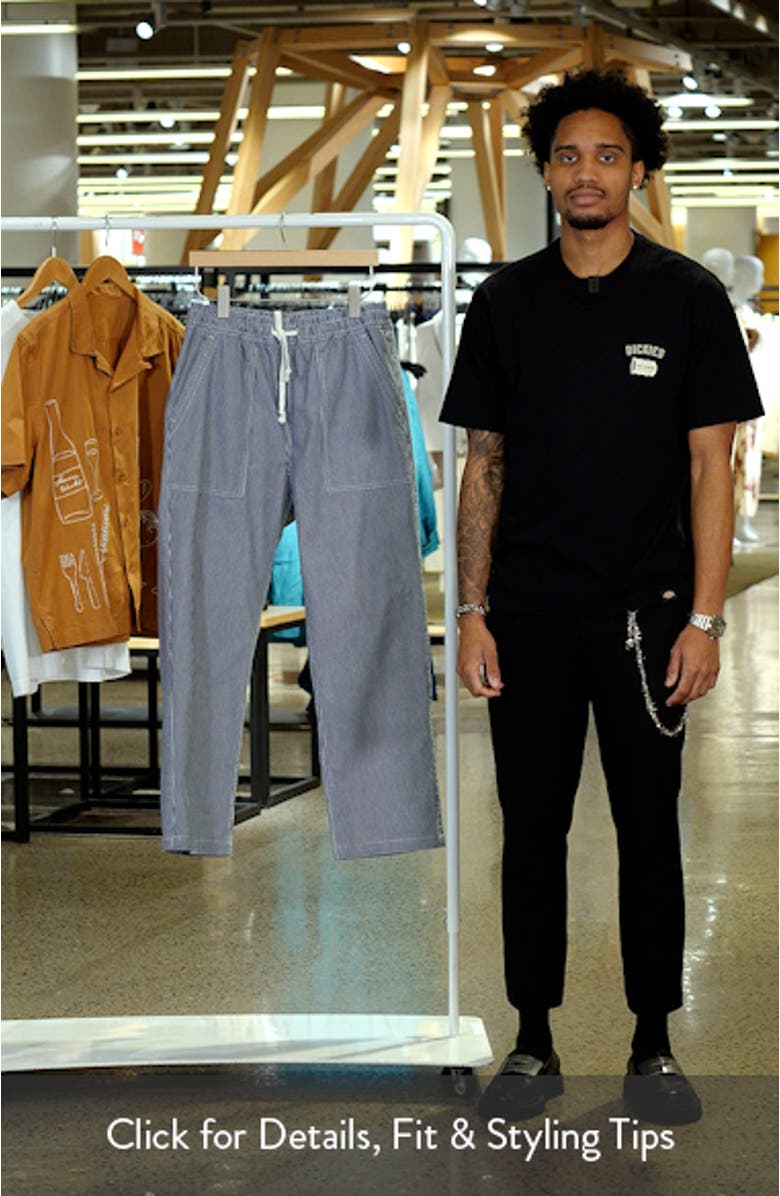 Hickory Stripe Organic Cotton Chef Pants, sales video thumbnail