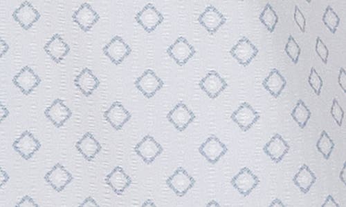 7 Diamonds Kanan Diamond Print Short Sleeve Stretch Seersucker Button-up Shirt In Blue