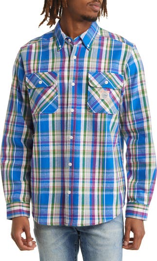 Shibuya Plaid Cotton Button-Down Shirt