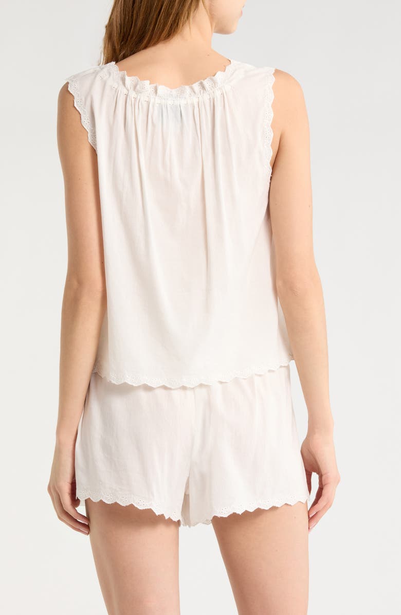 Reformation Hazel Eyelet Pajamas, Alternate, color, Ivory