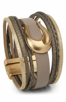 SAACHI Horseshoe Charm Multistrand Bracelet