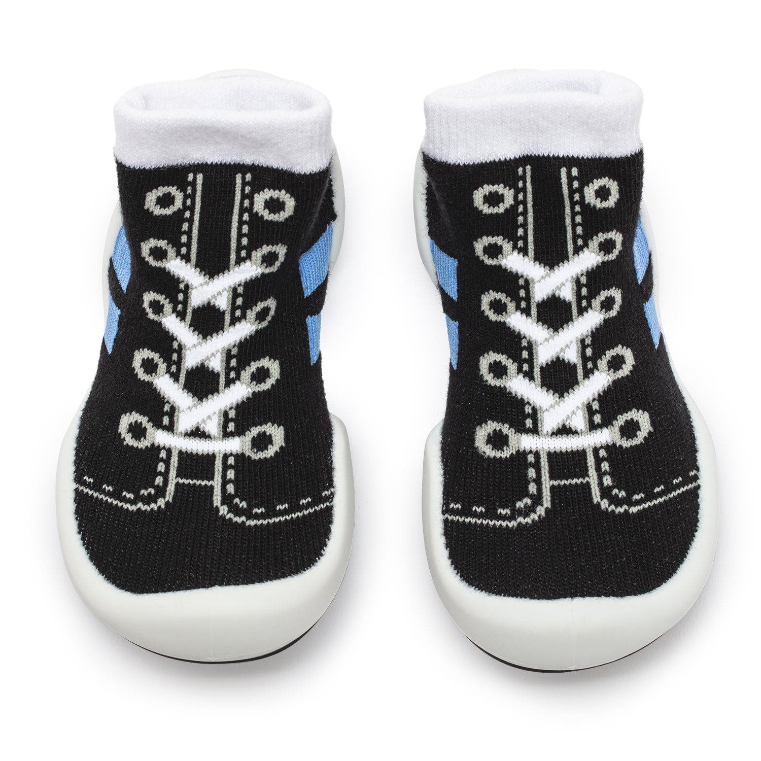 Komuello Toddler Sock Shoes Runner - Brown, Main, color, Black