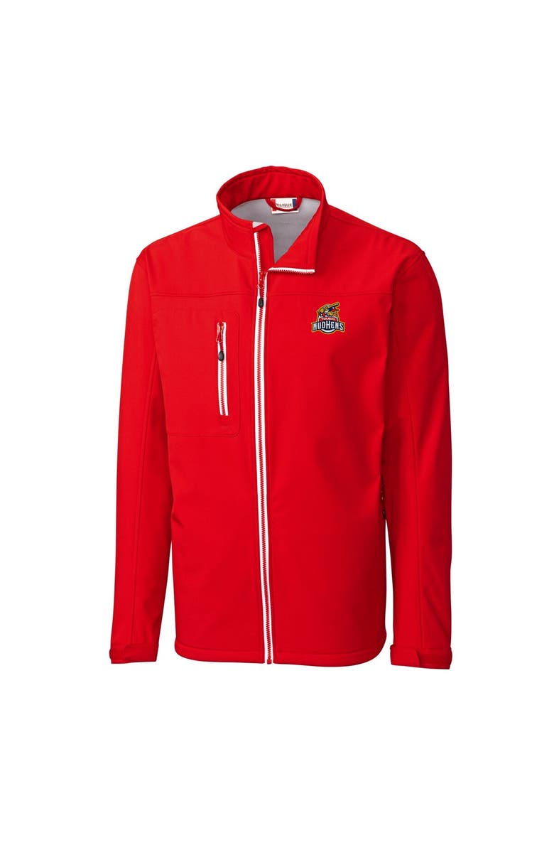 Cutter & Buck Men's Cutter & Buck  Red Toledo Mud Hens  Clique Telemark Eco Stretch Softshell Full-Zip Jacket, Alternate, color, 
