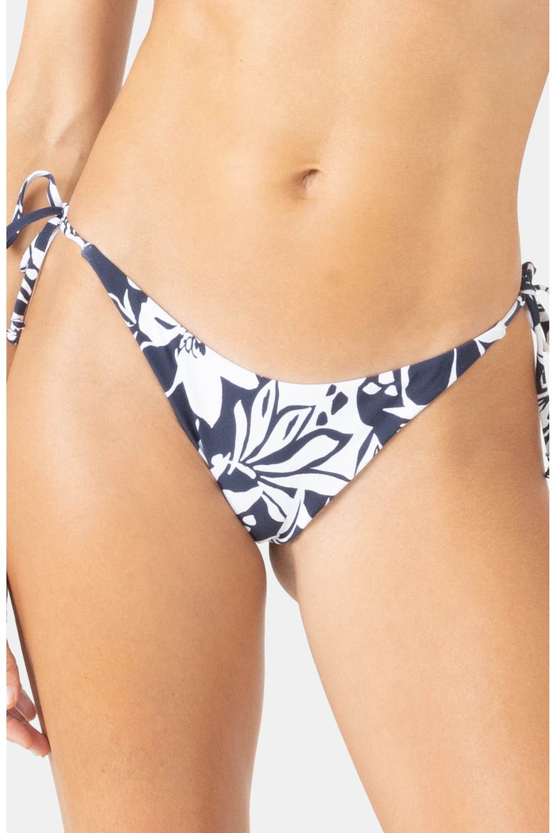 Oceanside Tie Side Cheeky Bikini Bottoms, Main, color, MOOD INDIGO