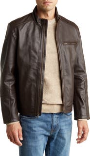 Cole Haan Classic Leather Moto Jacket