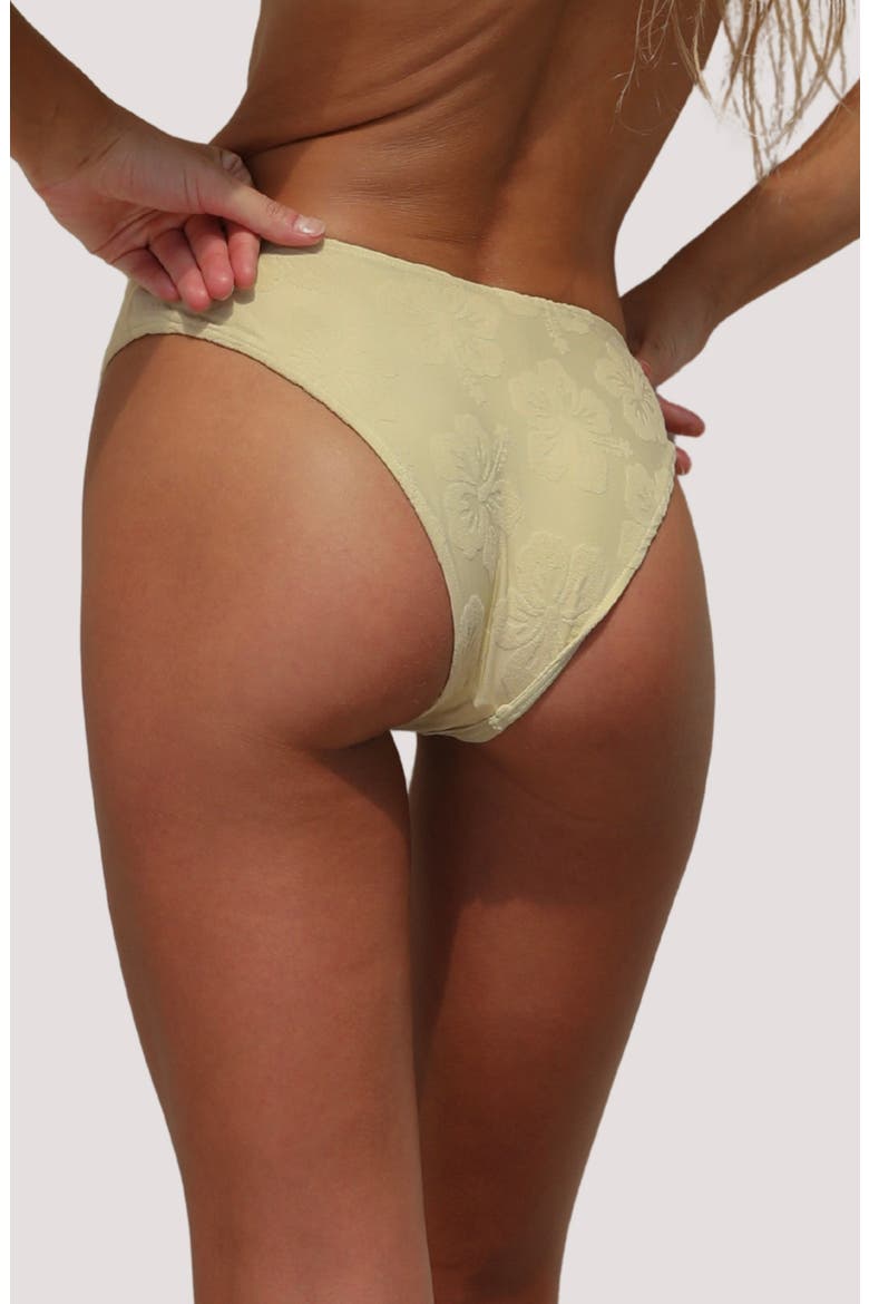 Zola Cheeky Terry Swim Bottoms, Alternate, color, HORCHATA HIBISCUS TOWELLING