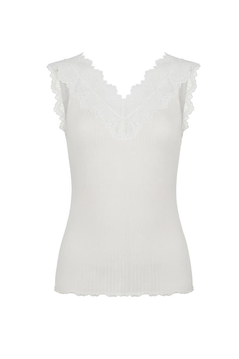 Dahlia Lace-Detail Camisole, Main, color, White