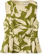 MANGO Printed Peplum Top