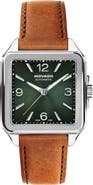 Movado The Heritage 1917 Leather Strap Watch, 35mm x 45.2mm