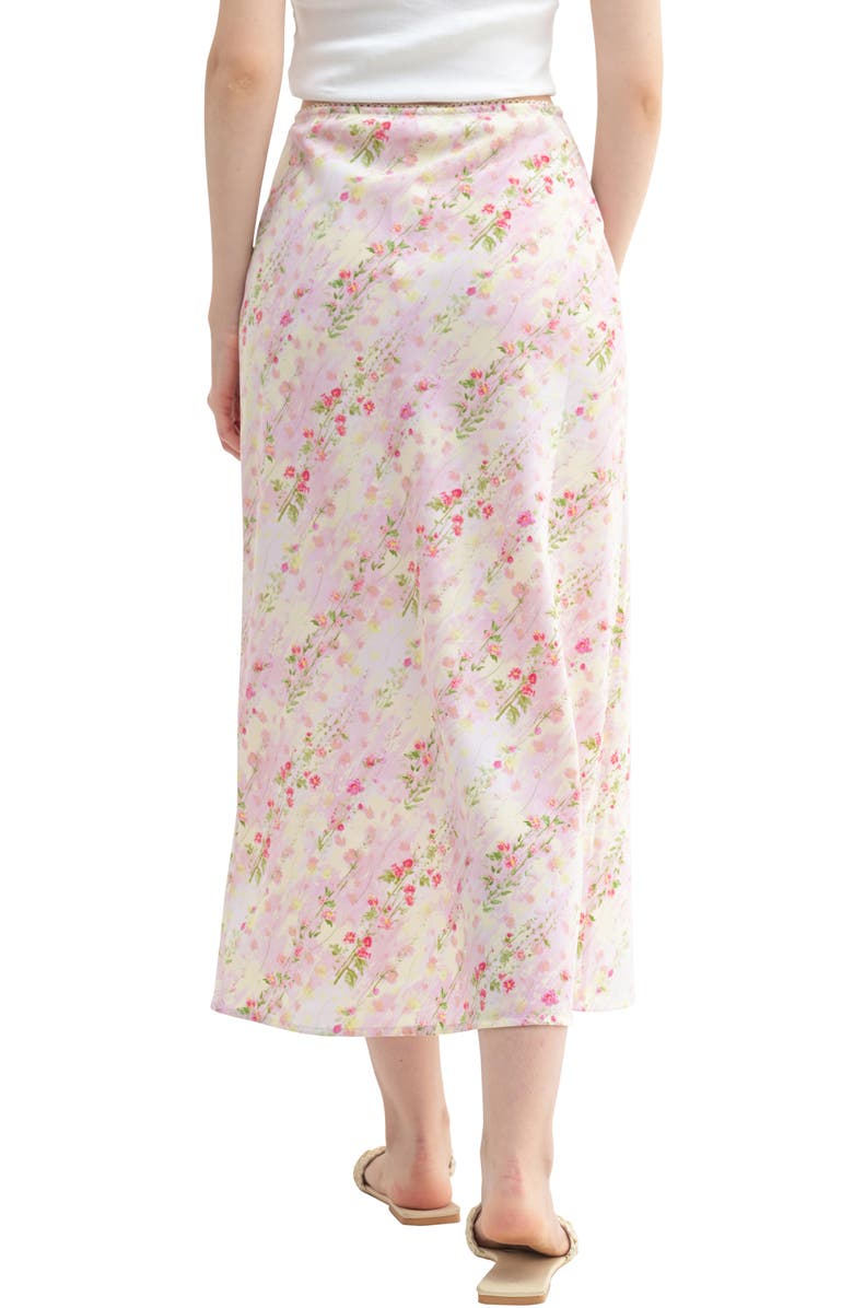 All in Favor Floral Midi Slip Skirt, Alternate, color,