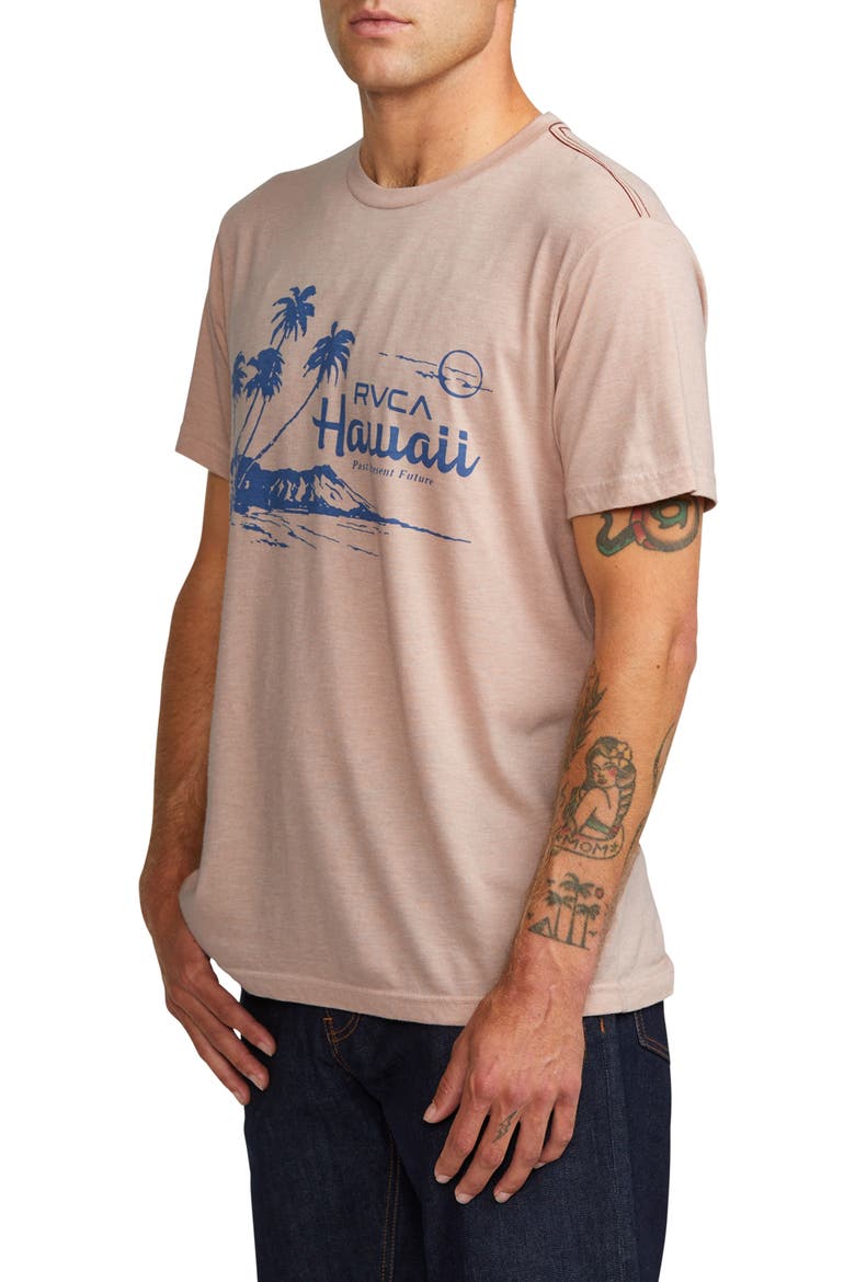 Luau Vistas Slim Fit Graphic T-Shirt, Alternate, color, PALE MAUVE