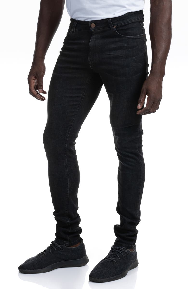 Barbell Apparel Straight Athletic Fit Stretch Jeans, Alternate, color,