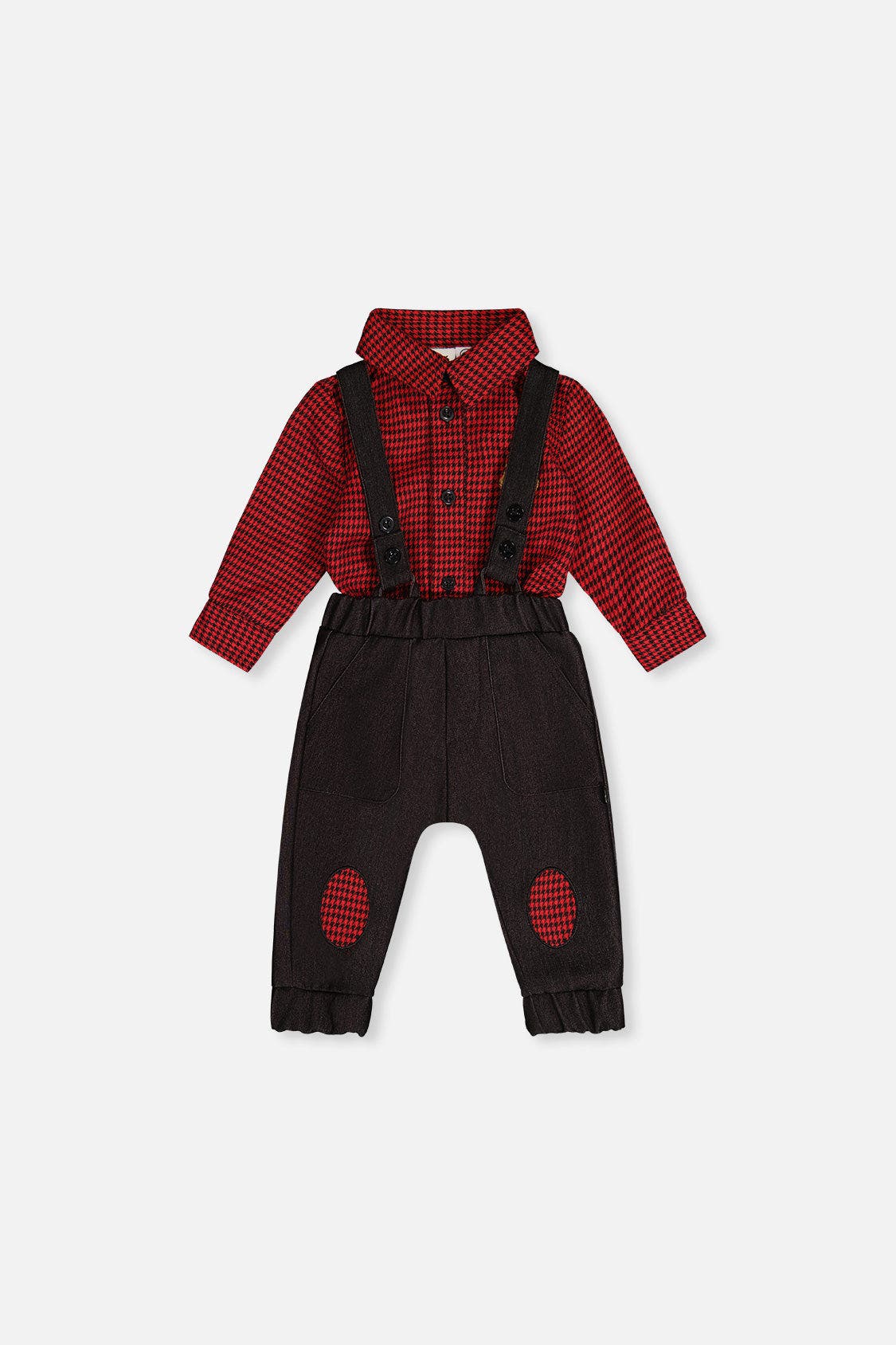selected Black and Red Houndstooth