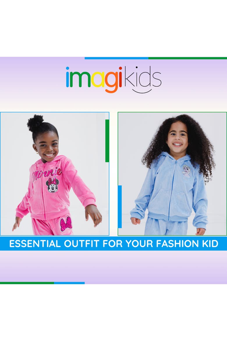 Frozen Queen Elsa 2-Piece Velour Hoodie and Pants Set, Alternate, color, Elsa Light Blue