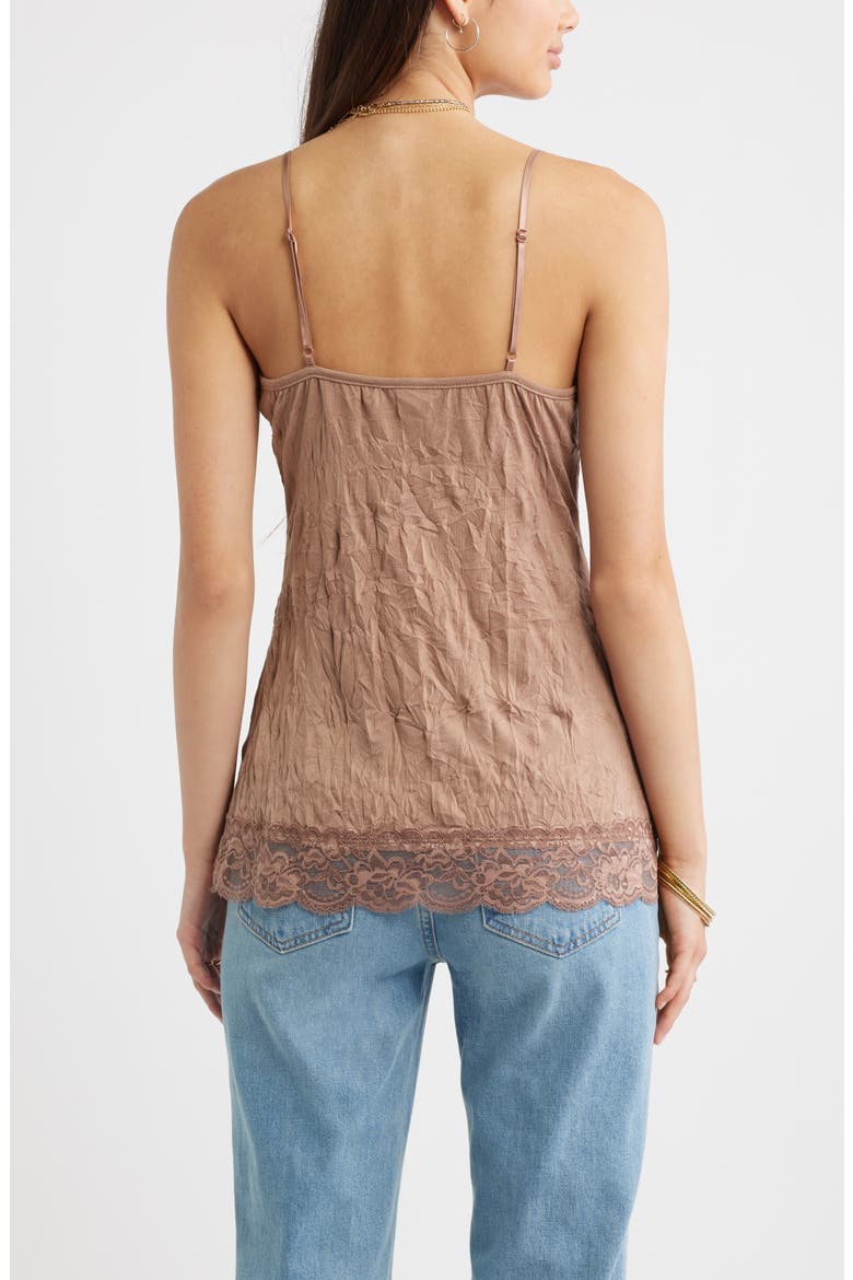 Knit Crinkle Camisole, Alternate, color, BROWN FRESCO
