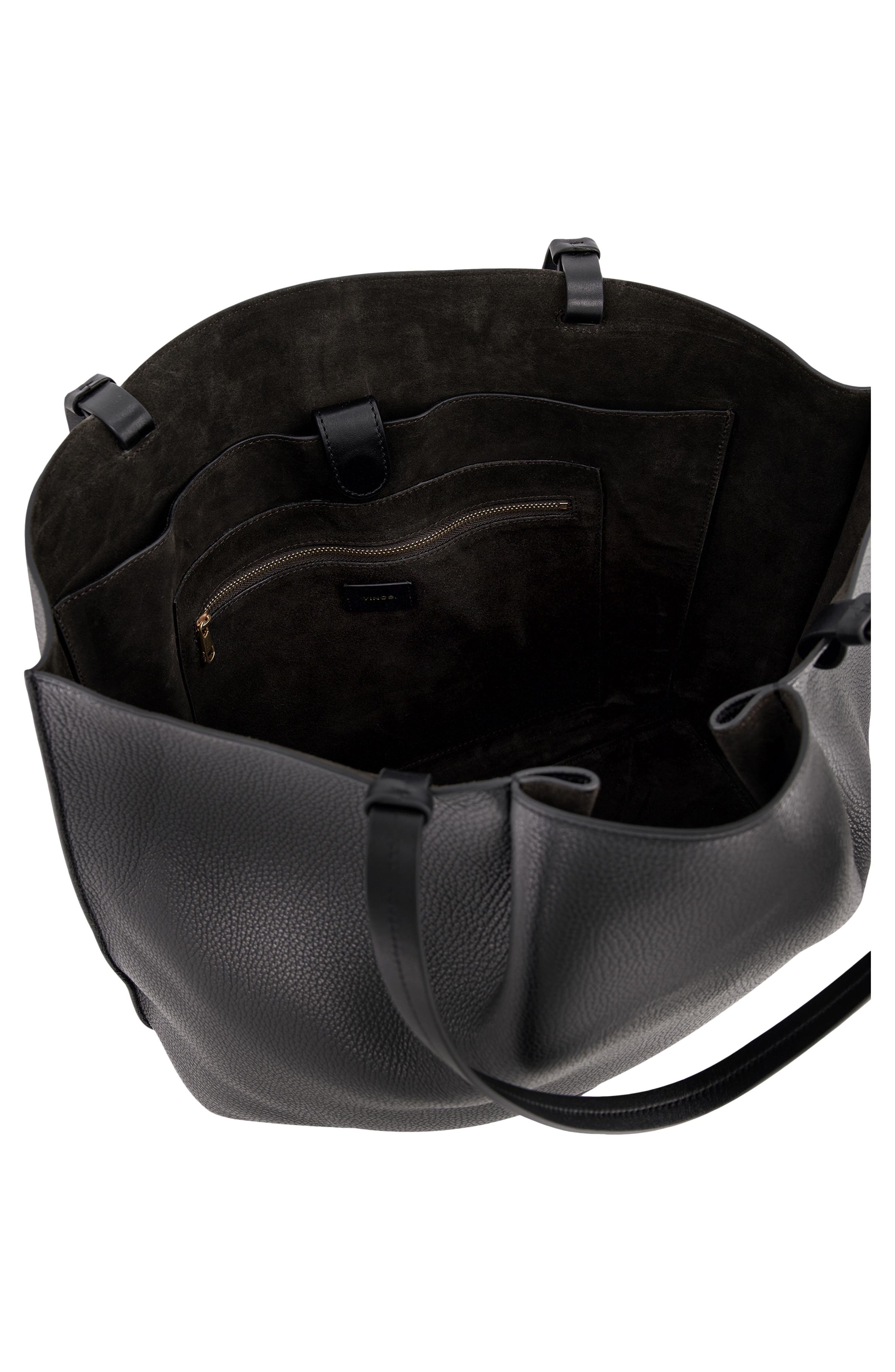 Vince Ava Pebble Leather Bucket Bag, Alternate, color, Cacao