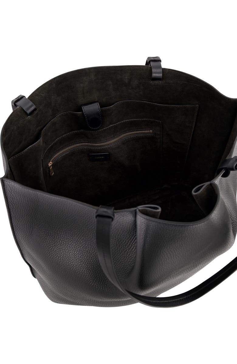 Vince Ava Pebble Leather Bucket Bag, Alternate, color, Cacao