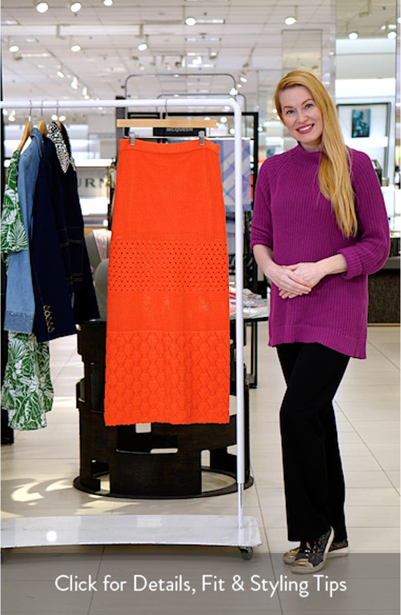 Amada Midi Cotton Sweater Knit Skirt, sales video thumbnail