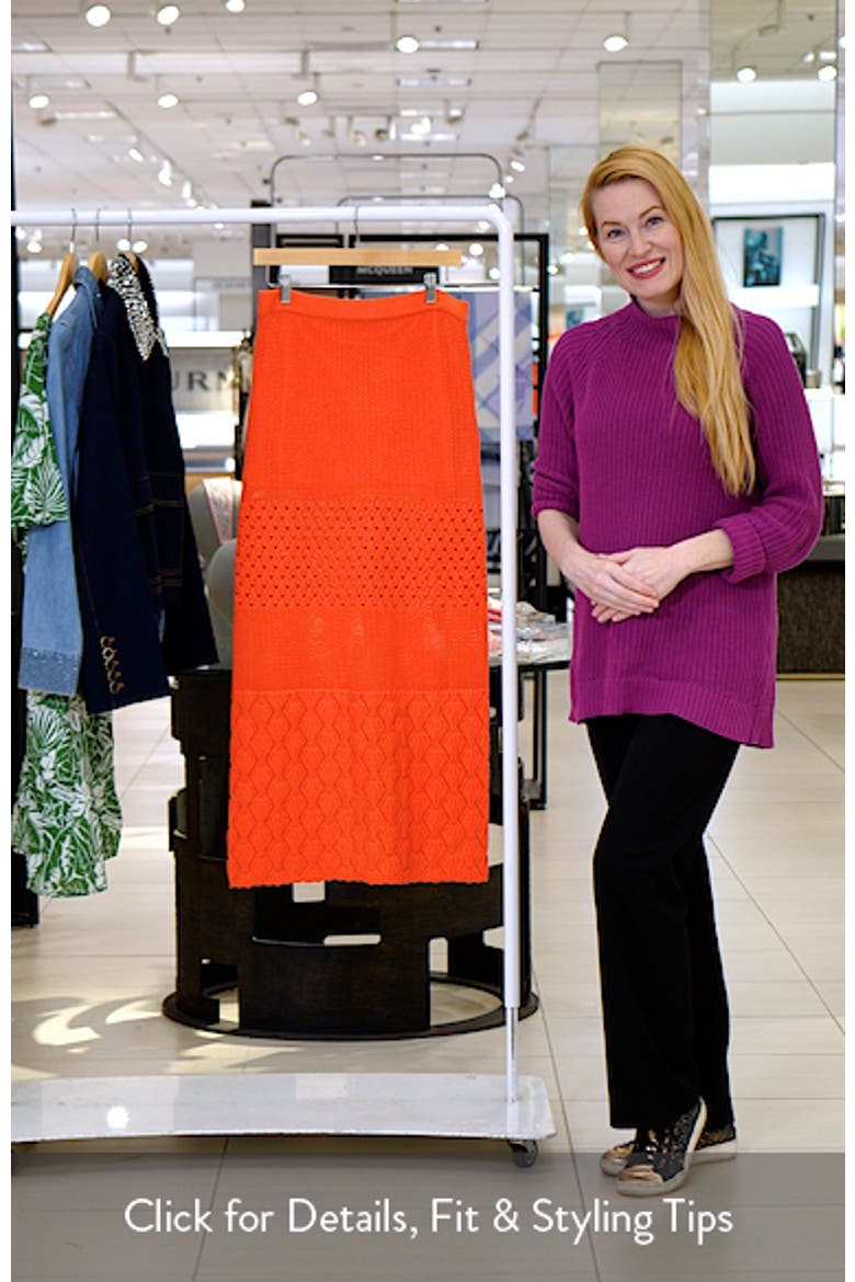 Amada Midi Cotton Sweater Knit Skirt video