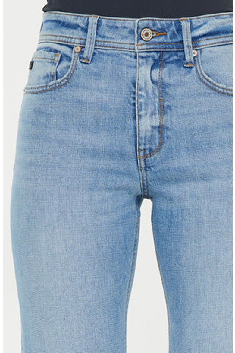 Nancy Essentials High Rise Slim Straight Leg Jeans, Alternate, color, Medium Light Wash