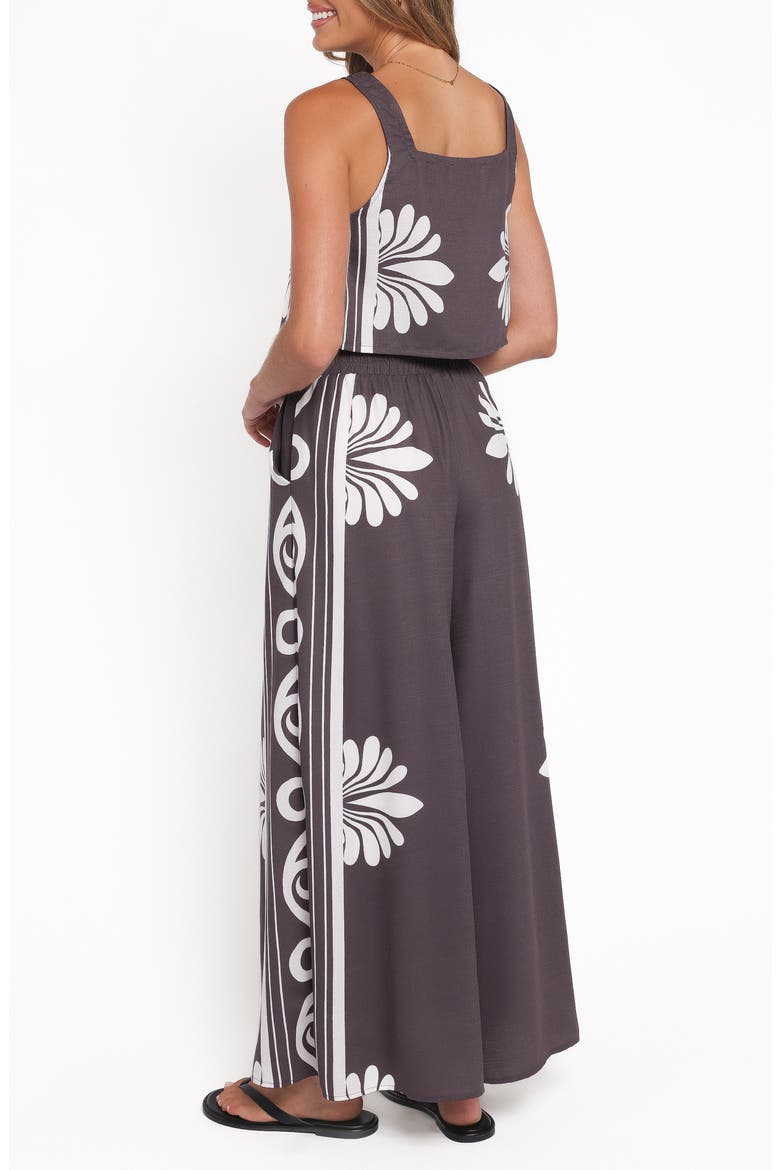 Timothy Linen Blend Square Neck Tank & Wide Leg Pants Set, Alternate, color, ESPRESSO