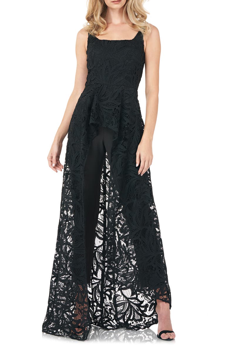 Kay Unger Lace Maxi Romper, Main, color,