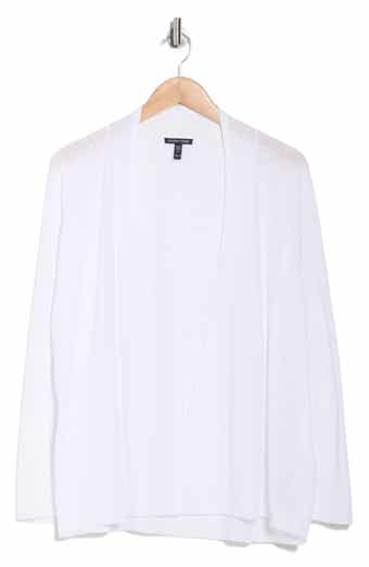 Eileen Fisher Organic Linen & Organic Cotton Open Front Cardigan